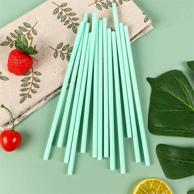 Colorful Custom Printed Disposable Biodegradable Drinking Paper Straws