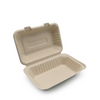 Biodegradable Sugarcane Pulp (P-SH89)9x6" Clamshell with 3 Compartment