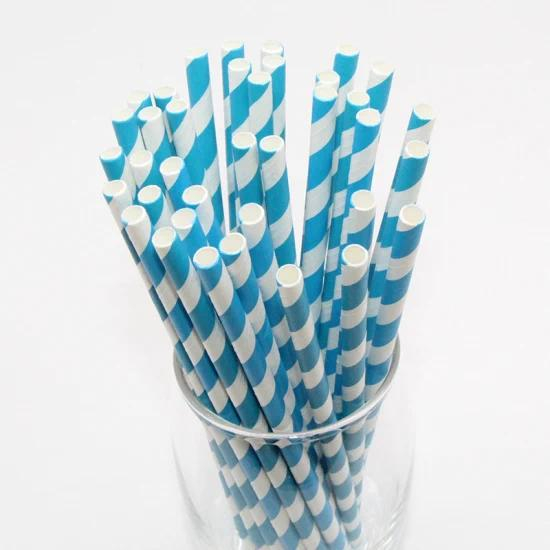 Disposable Customized Logo Paper Straw White Brown Paper Drinking Straw