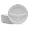 Biodegradable 10" Round Plant Fibre Plate with 3 Compt