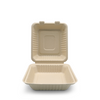 Biodegradable Sugarcane Pulp (P-SH08)8" Clamshell with Single Compartment