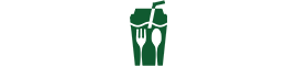 Logo of Nanjing Haolyland Packaging Material Technology Co., Ltd. featuring a green cup with a straw, and a knife and fork symbol on the front, representing the company's focus on eco-friendly and biodegradable packaging solutions.