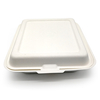 Biodegradable Sugarcane Pulp 8" Clamshell with 2 Compartment