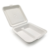 Biodegradable Sugarcane Pulp 8" Clamshell with 2 Compartment
