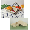 Pulp Dessert Reusable Inch 7 Christmas Wheat Degradable Paper Friendly Prep Compartment Container 8 Size Straw Microwave Meal