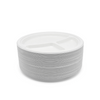 Biodegradable 10" Round Plant Fibre Plate with 3 Compt
