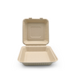 Biodegradable Sugarcane Pulp (P-SH09)9" Clamshell with Single Compartment