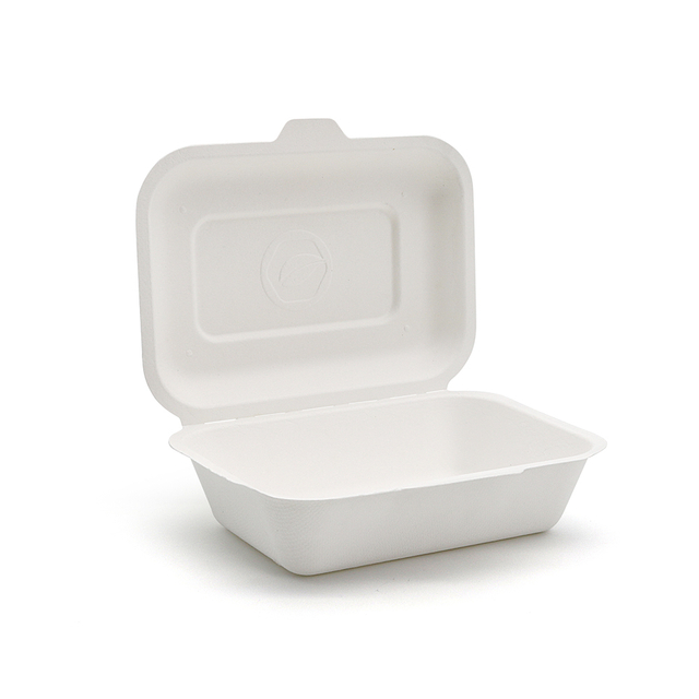 Biodegradable Sugarcane Pulp 600ml Food Box