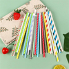 Colorful Custom Printed Disposable Biodegradable Drinking Paper Straws