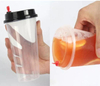 Clear Disposable Plastic Bubble Tea PP Injection Cup with Lid