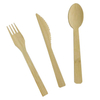 New Type Eco Friendly 3-Piece Fork Knife Spoon Bamboo Disposable Cutlery Set