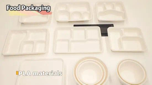 Bagasse Plate Disposable Sugarcane Food Container Hamburger Sugar Cane